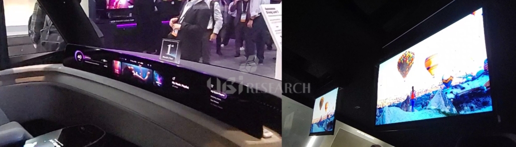 57-inch pillar to pillar OLED & 18-inch sliding OLED