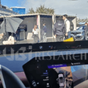 BMW iX3 showcasing its pillar-to-pillar Panoramic Vision Head-Up Display at CES 2026, representing the future of dashboard-free car interiors.