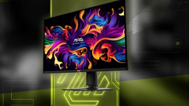 MSI MAG Gaming Monitor showcasing the vibrant colors and high performance of Samsung Display's QD-OLED technology.